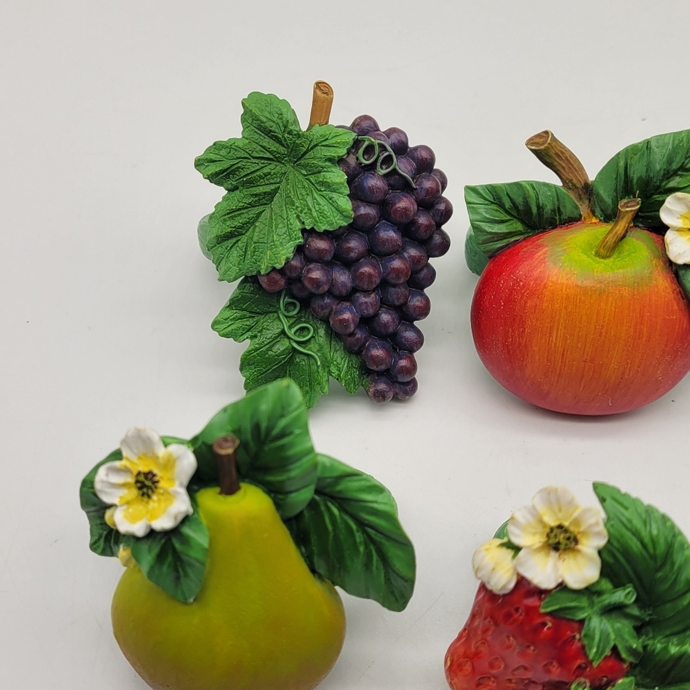 Rare Vintage Charter Club Summer Grove Plant Napkin Rings Grape Pear Strawberry - Picture 7 of 10